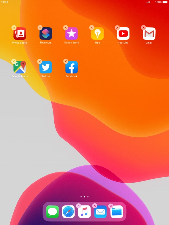 Press the delete icon next to the required app.