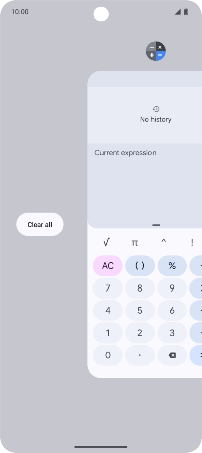 Press Clear all. Press Clear all.