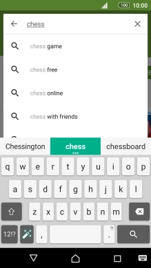 Key in the name or subject of the required app and press the search icon.