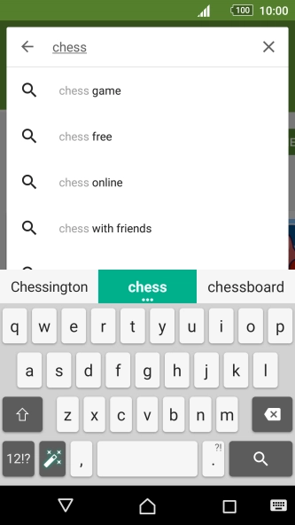 Key in the name or subject of the required app and press the search icon.