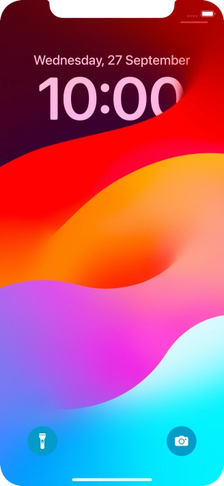 Slide your finger upwards starting from the bottom of the screen.