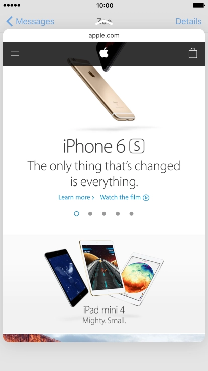 Hard press the screen to see a section of the required content.
