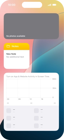 Press and hold the required Widget Stack.
