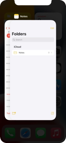 Slide upwards on the required application to end it.