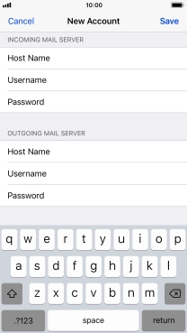 Press Save. Your email account has now been set up. To select more settings for incoming and outgoing server, proceed with the following steps.