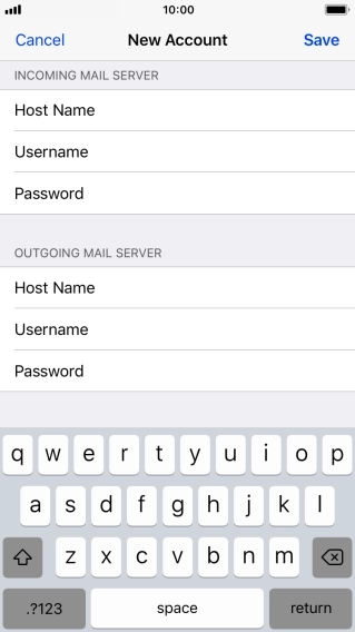 Press Save. Your email account has now been set up. To select more settings for incoming and outgoing server, proceed with the following steps.