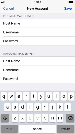 Press Save. Your email account has now been set up. To select more settings for incoming and outgoing server, proceed with the following steps.