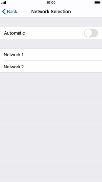 If you turn off the function, press the required network.