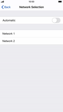 If you turn off the function, press the required network.