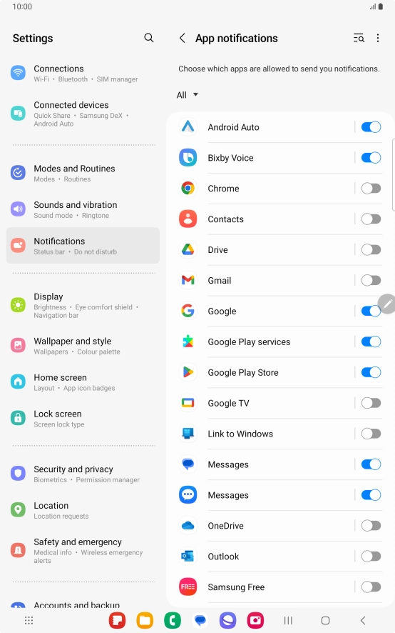 Press the drop down list.
