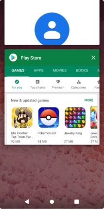 Slide your finger downwards on the screen.