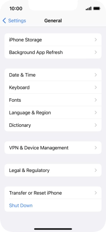Press Transfer or Reset iPhone.
