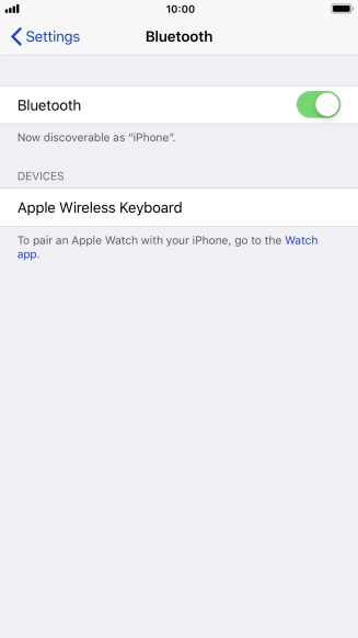 Press the required Bluetooth device and follow the instructions on the screen to pair the device with your phone.