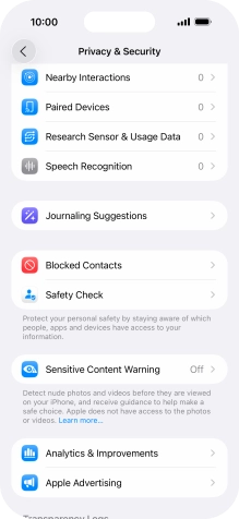 Press Sensitive Content Warning.