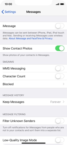 Press the indicator next to 