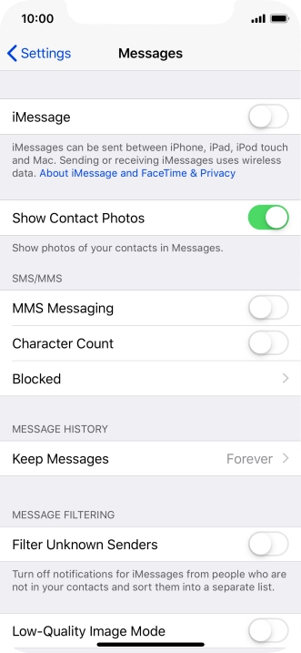 Press the indicator next to 