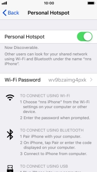 Press Wi-Fi Password and key in the required password.