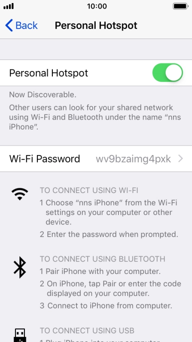 Press Wi-Fi Password and key in the required password.