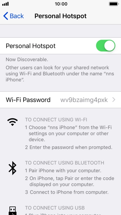 Press Wi-Fi Password and key in the required password.