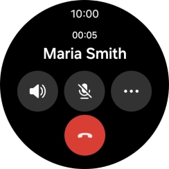 Press the end call icon. Press the end call icon.