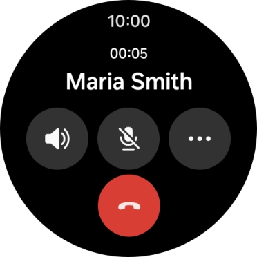 Press the end call icon. Press the end call icon.
