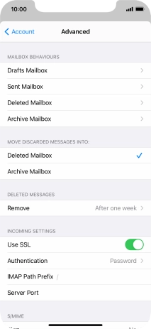 Press the indicator next to 