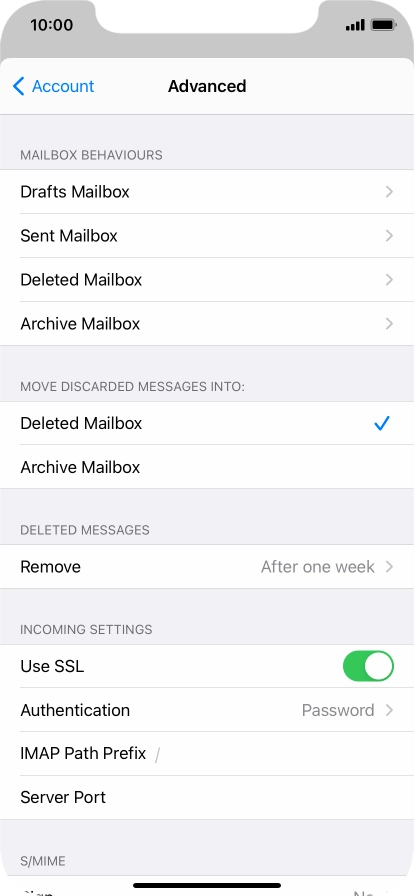 Press the indicator next to 