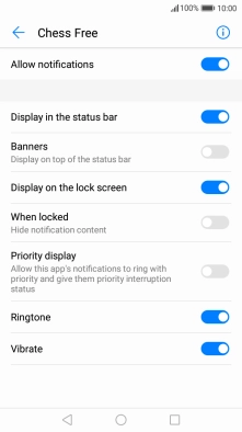 Press the indicator next to 