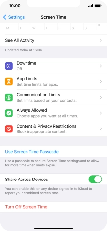 Press the indicator next to 