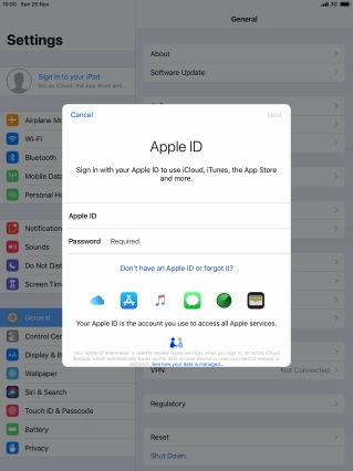 Press the field next to 