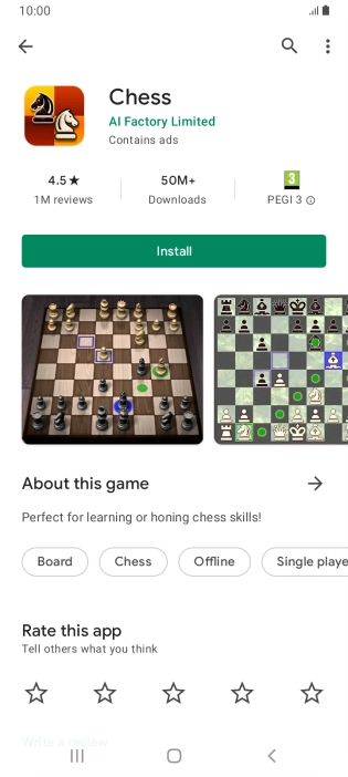 Press Install and follow the instructions on the screen to install the app.