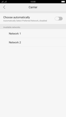 Press the required network.