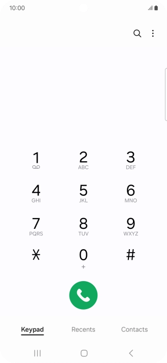 Press the menu icon.