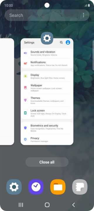 To end one running application, slide your finger upwards on the required application. To end one running application, slide your finger upwards on the required application.