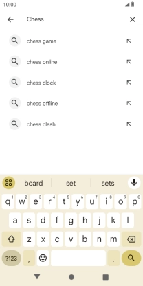 Key in the name or subject of the required app and press the search icon.