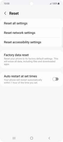 Press Factory data reset.