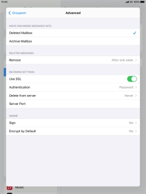 Press the indicator next to 