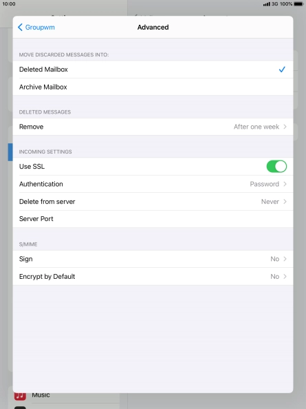 Press the indicator next to 