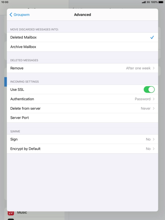 Press the indicator next to 
