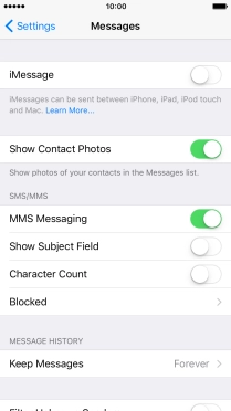 Press the Home key to return to the home screen.