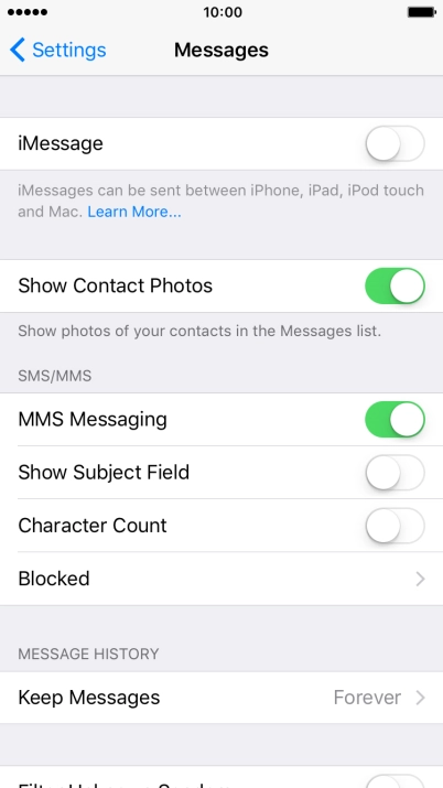 Press the Home key to return to the home screen.