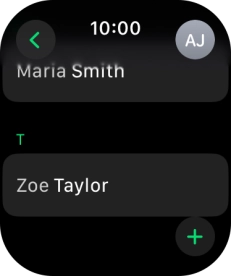 Press the required contact. Press the required contact.
