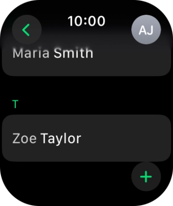Press the required contact. Press the required contact.