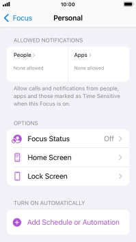 Press People and follow the instructions on the screen to select which contacts you would like to receive calls and notifications from when Do Not Disturb is turned on.