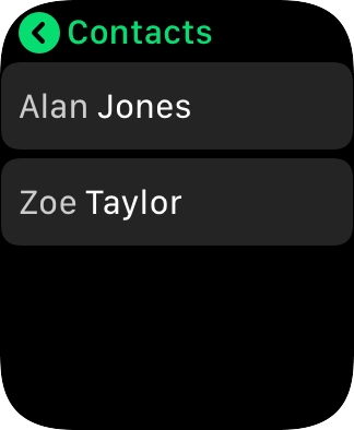 Press the required contact.