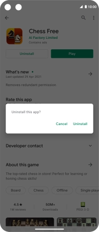 Press Uninstall. Press Uninstall.