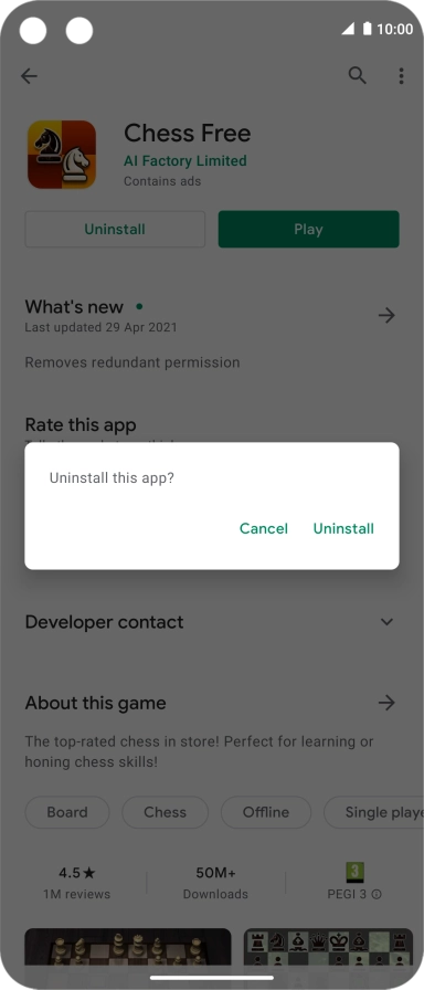 Press Uninstall. Press Uninstall.