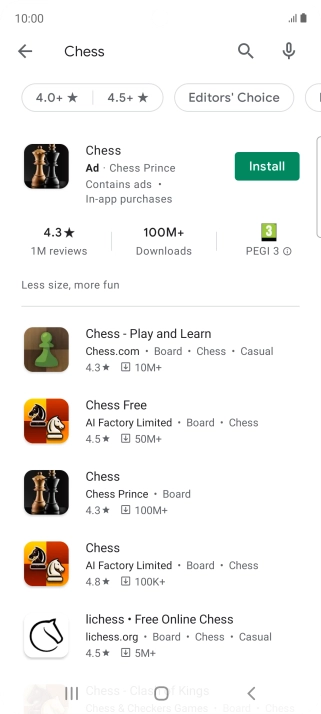 Press the required app.