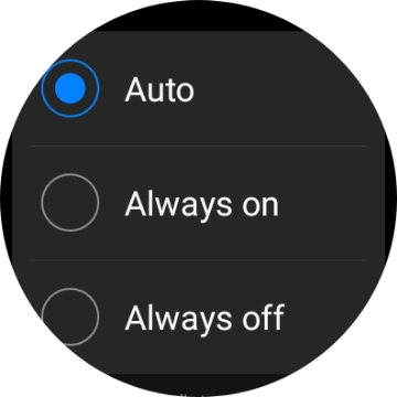 Press the required setting for mobile data usage. Press the required setting for mobile data usage.