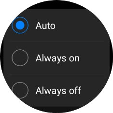 Press the required setting for mobile data usage. Press the required setting for mobile data usage.